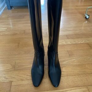 J. Crew Black Over the Knee Boots Sleek Design